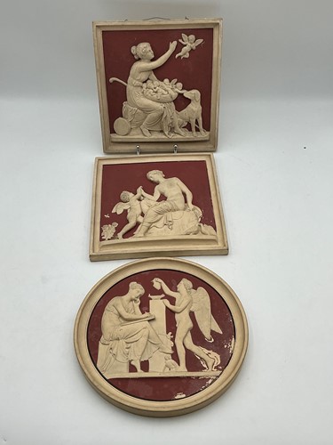 Lot 11 - Three Ipsen Danish plaques 19th century,...
