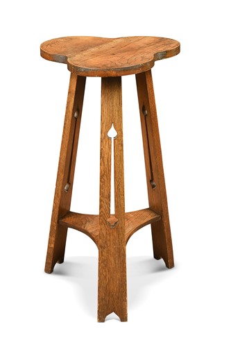 Lot 164 - An Arts & Crafts oak occasional table, retailed by Robert Sayle & Co., Cambridge