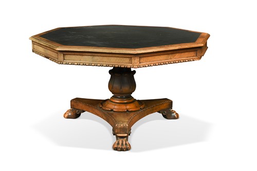 Lot 603 - A William IV mahogany octagonal library table