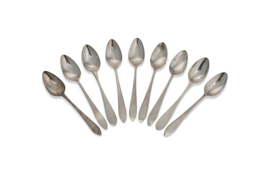Lot 430 - A group of nine provincial silver teaspoons