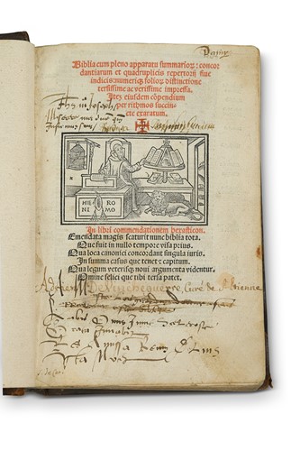 Lot 76 - BIBLE. Biblia cum pleno apparatu summariorum..