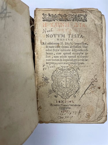Lot 77 - Greek New Testament, Vautrollerius 1587