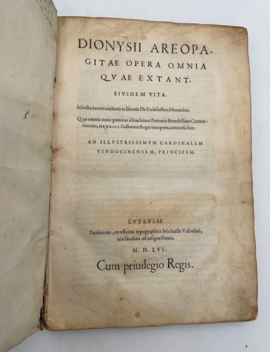 Lot 80 - DIONYSIUS AREOPAGITA