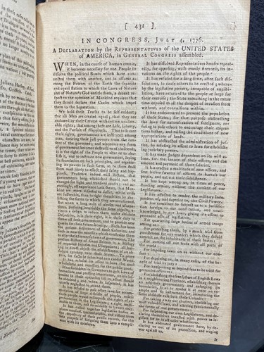 Lot 196 - USA Declaration of Independence 1776