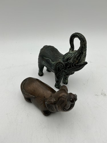 Lot 213 - Two bronze paper weights in the form of...