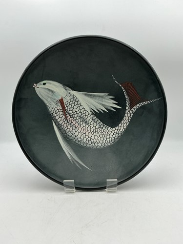 Lot 18 - A large hand painted ceramic bowl, decorated...