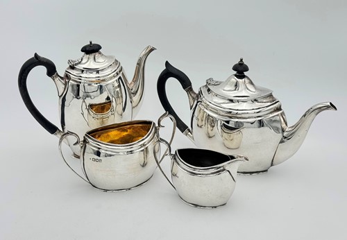 Lot 50 - A George V four piece silver tea set