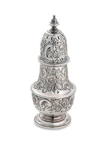 Lot 396 - An Edward VII silver sugar castor