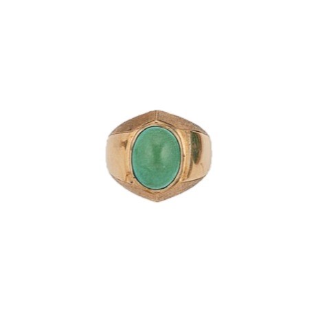 Lot 85 - A single stone turquoise ring