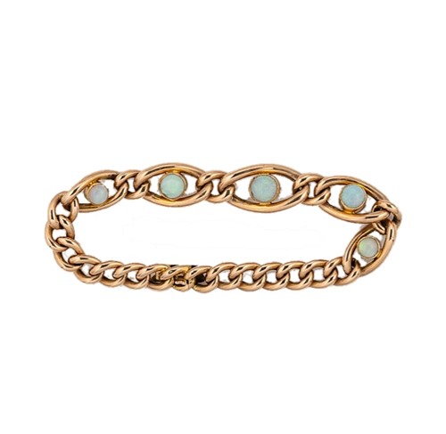 Lot 107 - An Edwardian opal bracelet