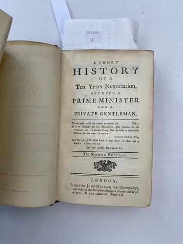 Lot 140 - [WALPOLE (Sir Robert)] 'Whatley versus Walpole'