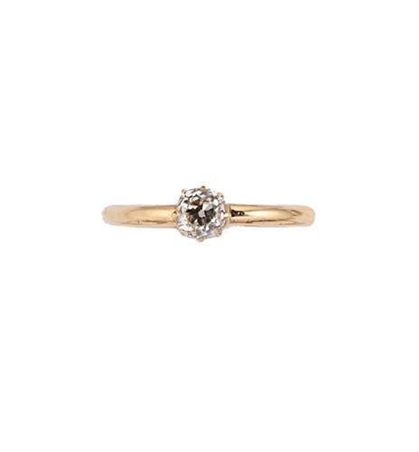 Lot 118 - An old mine cut diamond single stone ring