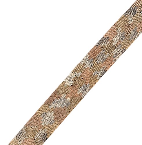 Lot 6 - A late 20th century 9ct three colour gold wide bracelet