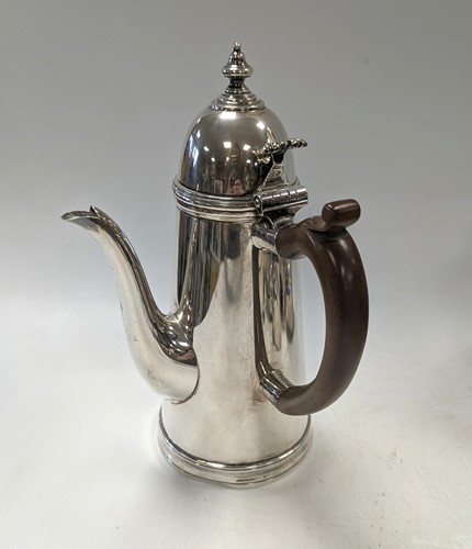 Lot 108 - A silver chocolate pot