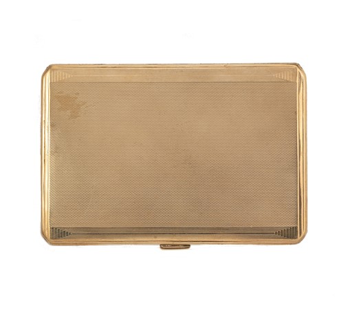 Lot 303 - An early 20th century 9ct gold cigarette case