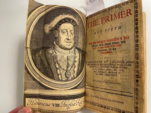 Lot 115 - Henry VIII's Primer, a reprint circa 1710.