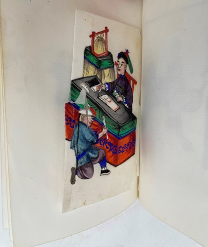 Lot 356 - A small album of Chinese rice paper paintings