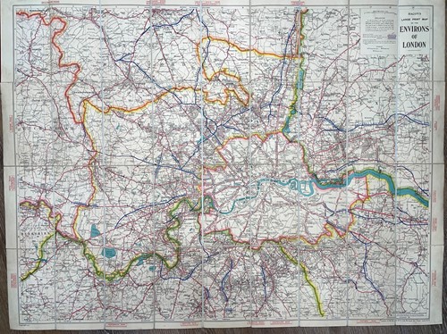 Lot 69 - Bacon’s Large Print Map of the Environs of London