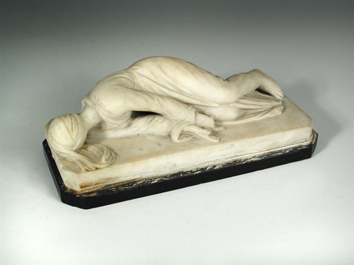 Lot 63 - A marble carving of St Cecilia, after the...