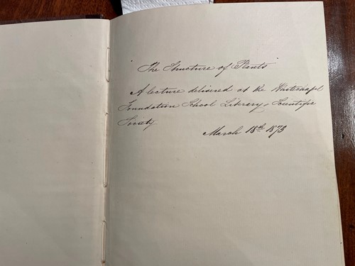 Lot 376 - Whitechapel Foundation School Literary & Scientific Society (1873)
