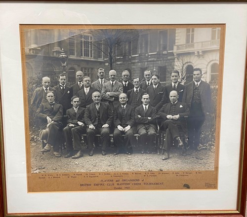 Lot 352 - CHESS. British Empire Club Masters’ Chess Tournament October 1927