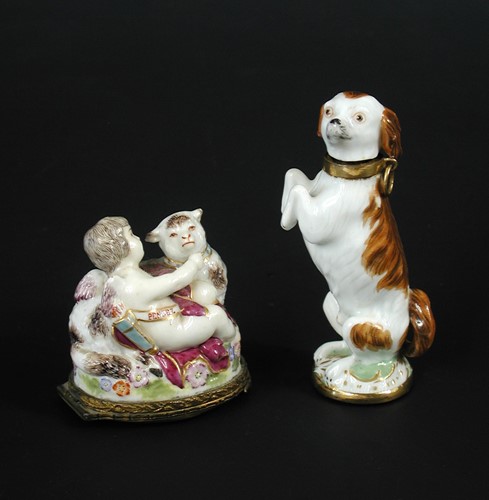 Lot 65 - A porcelain and gilt metal mounted scent...