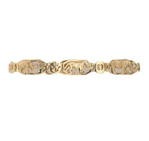 Lot 18 - A safari themed bracelet