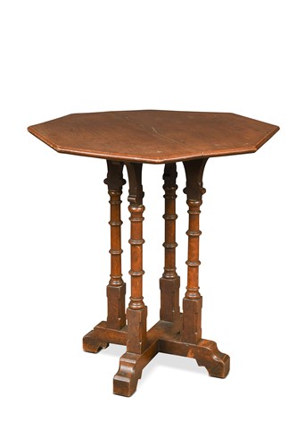 Lot 153 - An Aesthetic period oak occasional table