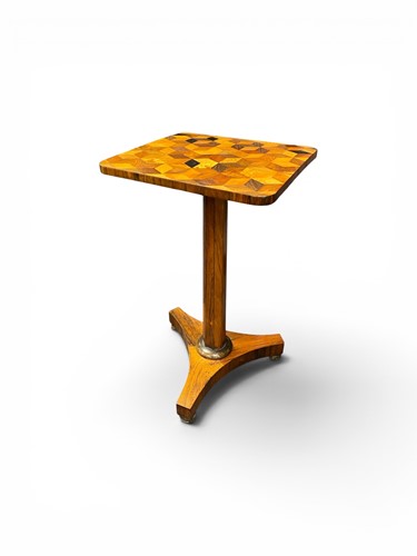 Lot 372 - A Regency rosewood tilt top side table with...