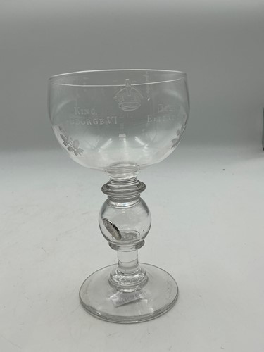 Lot 45 - A Thomas Goode commemorative goblet, King...