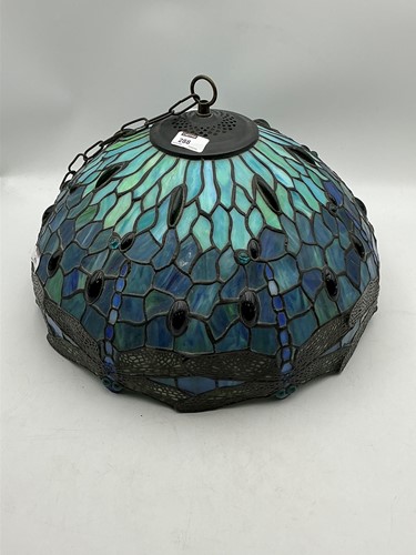 Lot 288 - A 20th century ceiling light decorated with...