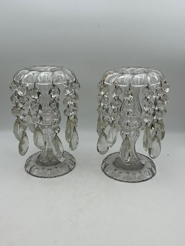 Lot 62 - A pair of lustres, 20th century, 30cm high