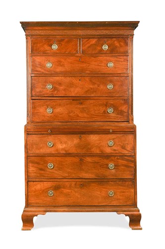 Lot 459 - A George III mahogany chest on chest