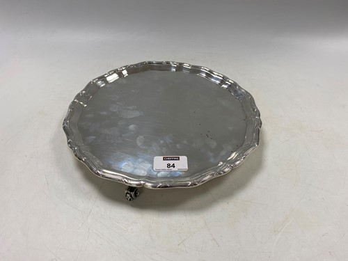 Lot 84 - An Edwardian silver salver