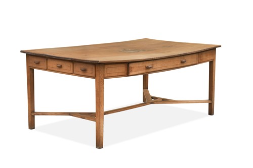 Lot 186 - A Cotswold School oak library table, possibly by Edward Barnsley