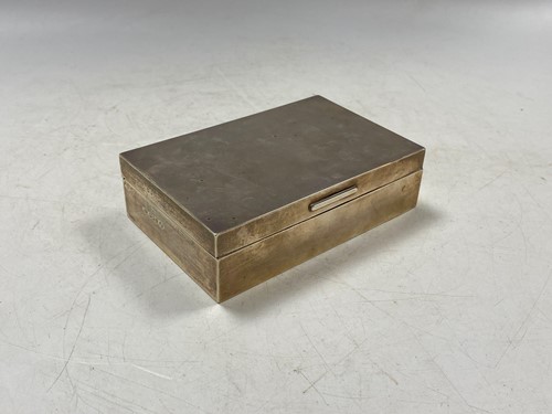 Lot 152 - An Elizabeth II silver cigarette box, London...