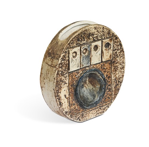Lot 24 - Avril Bennet at Troika, a small wheel vase