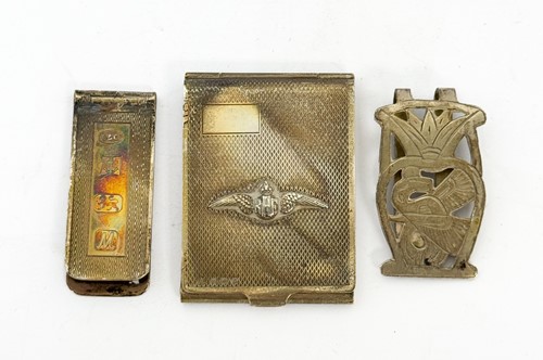 Lot 10 - An RAF silver case, Adie Brothers Ltd.,...