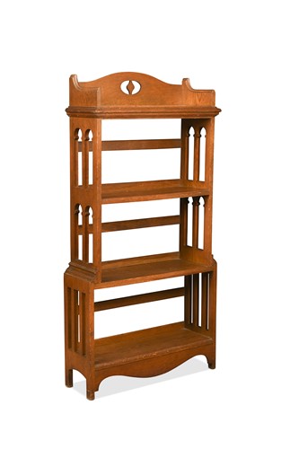 Lot 163 - An Arts & Crafts oak open bookcase