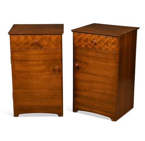 Lot 205 - Peter Hayward for Uniflex, a pair of mid-century tola wood bedsides