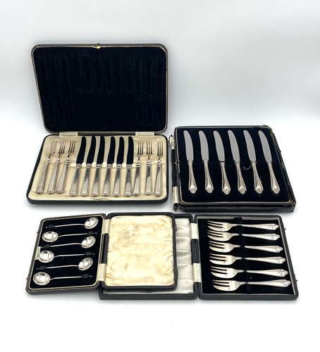 Lot 45 - Four cased sets of flatware