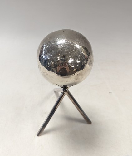 Lot 66 - A George V lawn bowls trophy and stand