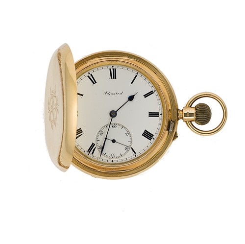 Lot 248 - An 18ct gold full hunter pocket watch