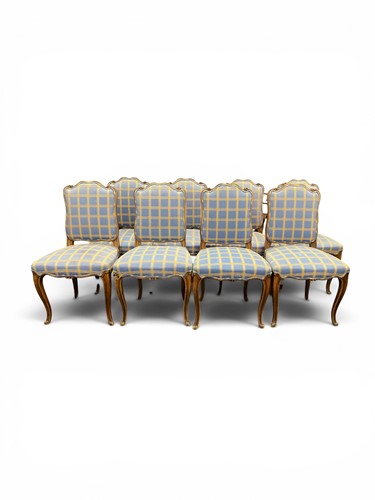 Lot 369 - A set of eight 18th/19th century French dining...