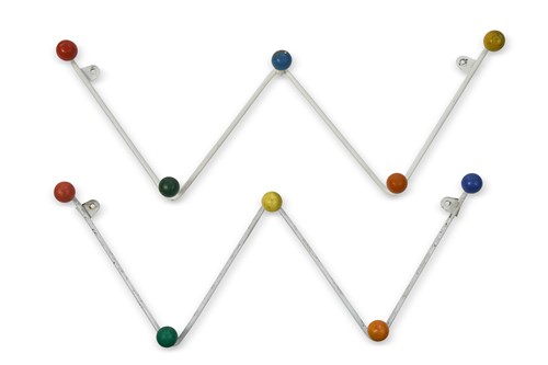 Lot 207 - A pair of mid-century 'Atomic' coat hooks