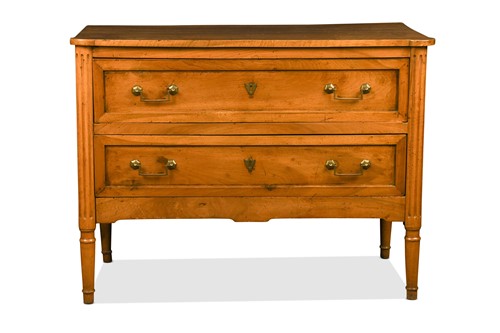 Lot 599 - A French walnut chest, early 19th century