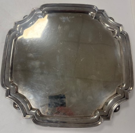 Lot 119 - A George VI silver waiter
