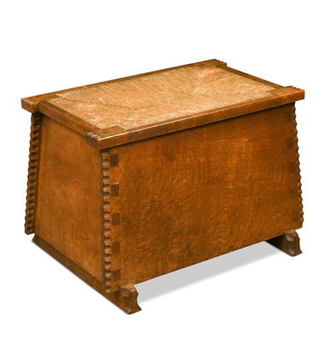 Lot 177 - An Arts & Crafts oak box stool