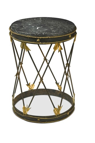 Lot 237 - A French marble topped side table