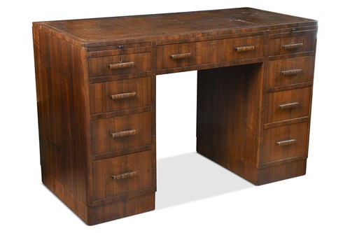 Lot 199 - An Art Deco walnut desk